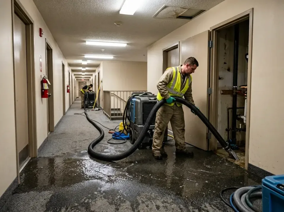 multi-unit-apartment-hallway-f-005 — frequently asked questions, Emergency Burst Pipe Water Extraction & Removal in Rochelle…
